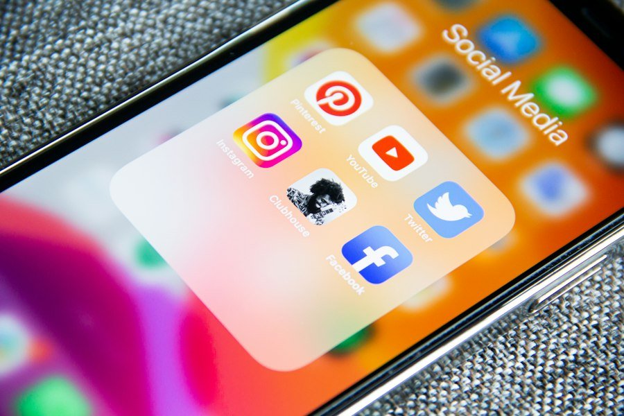 Social media apps on a phone screen